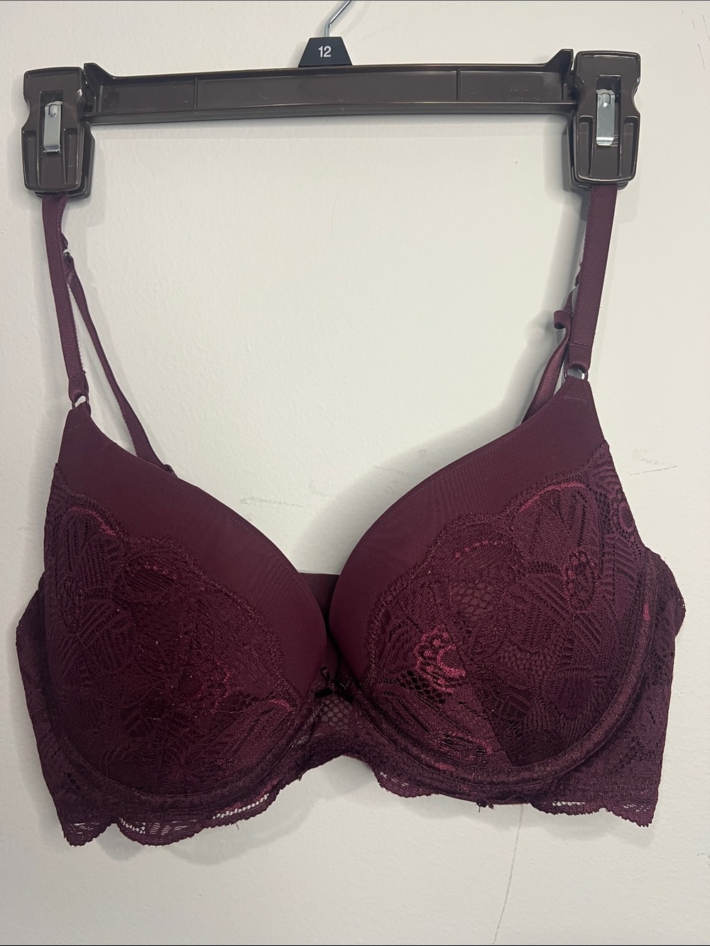 Aerie Lace Push-Up Bra in Wine Plum - 36D